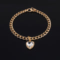 Pet  Luxury  Rhinestones Collar Adjustable Metal Heart-shaped  Pendant Color Kitty Puppy Necklace Products Cat Accessories