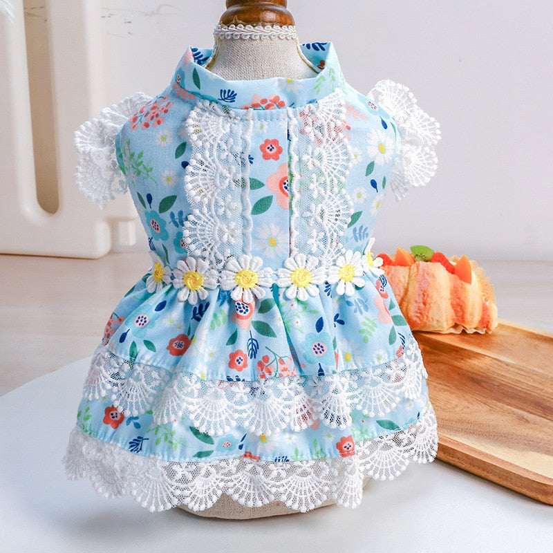Floral dress dog Clothes skirt Super for dogs Clothing pet Outfits