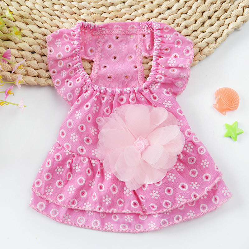 Summer Thin Spring And Summer Clothes Puppy Dog Lace Princess Skirt Teddy Bear Spring Clothes Small Dog Pet Clothing